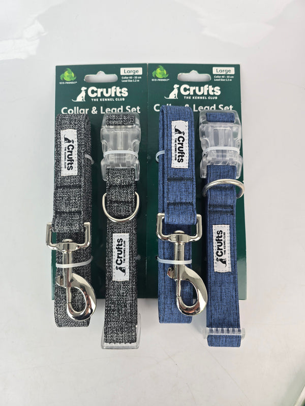 Crufts Large Dog Collar and Lead Set