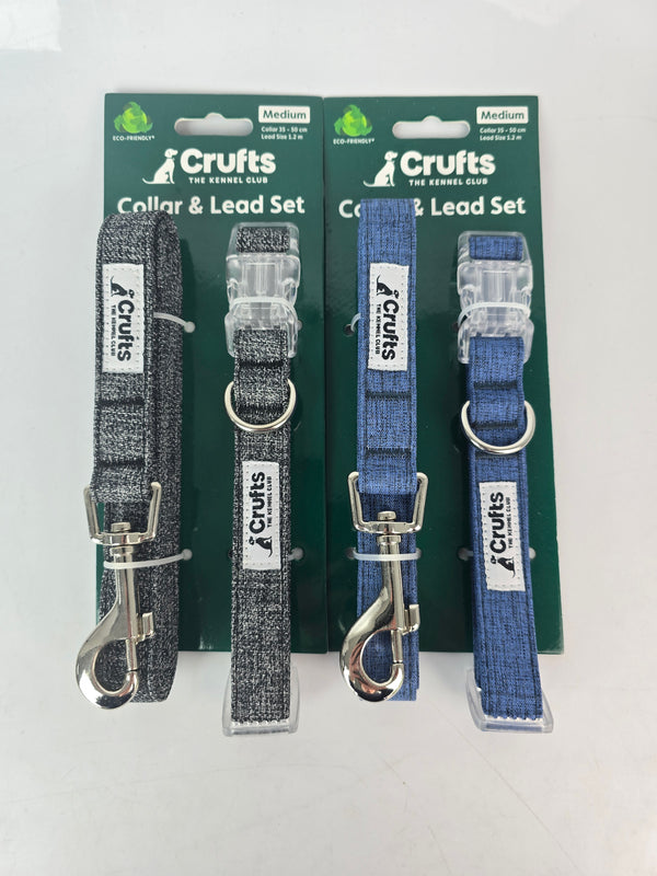 Crufts Medium Dog Collar and Lead Set
