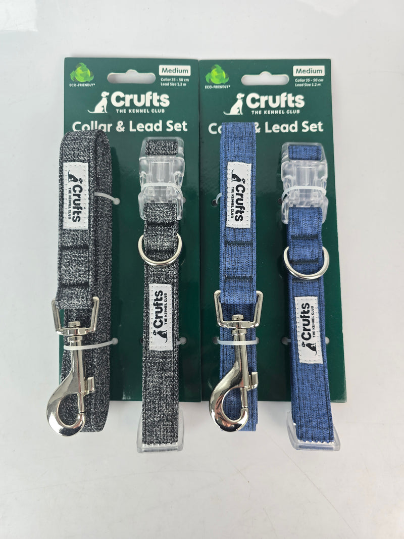 Crufts Medium Dog Collar and Lead Set