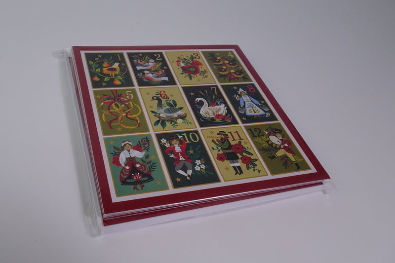 12 Days of Christmas Pack of 10 Cards