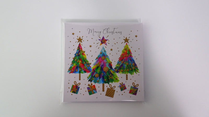 Colourful Christmas Trees Pack of 10 Cards