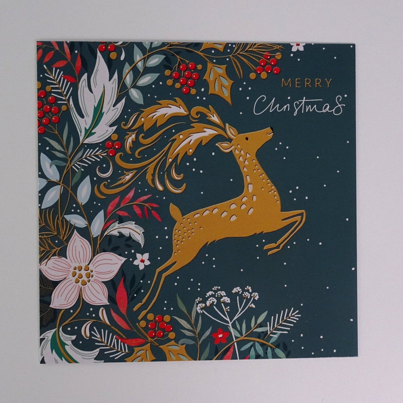 Leaping Deer Christmas Cards