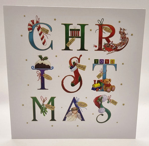 Christmas Text Charity Christmas Cards Pack of 10