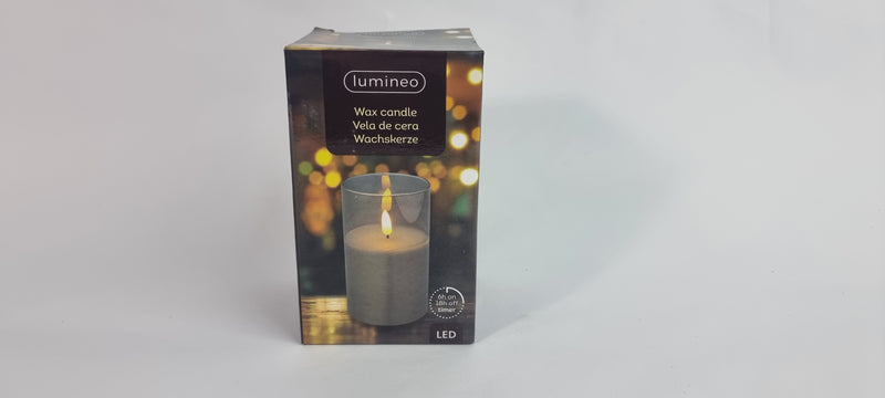 LED Wick Candle in Glass