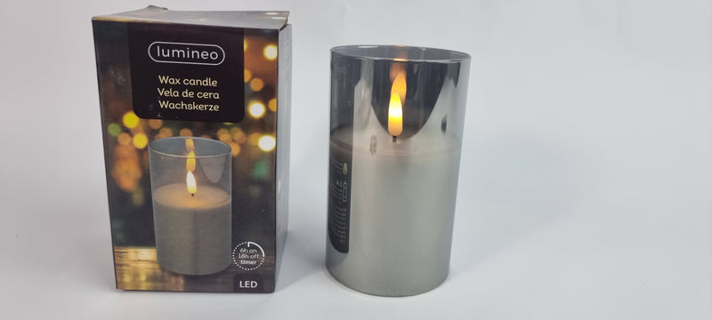 LED Wick Candle in Glass