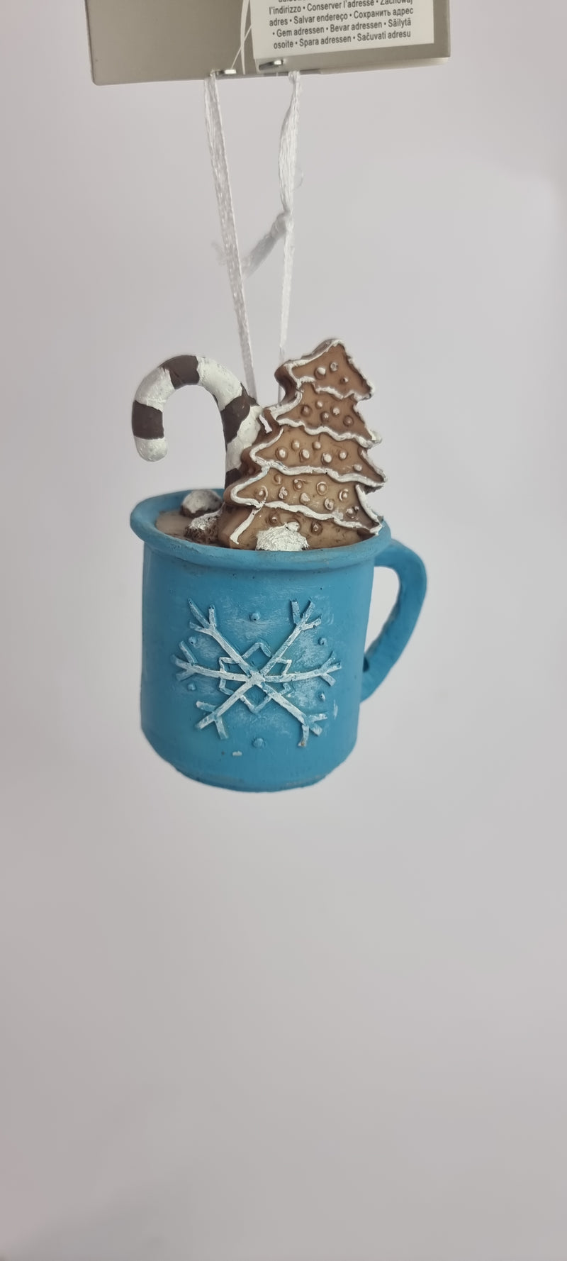 Hanging Hot Chocolate Mugs with Cookies Tree Decoration