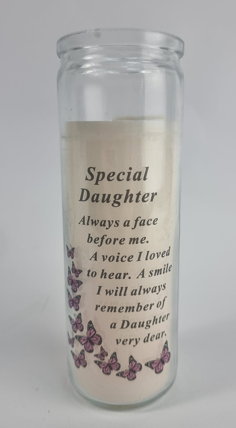 Memorial Candle in Glass Jar - Various Designs