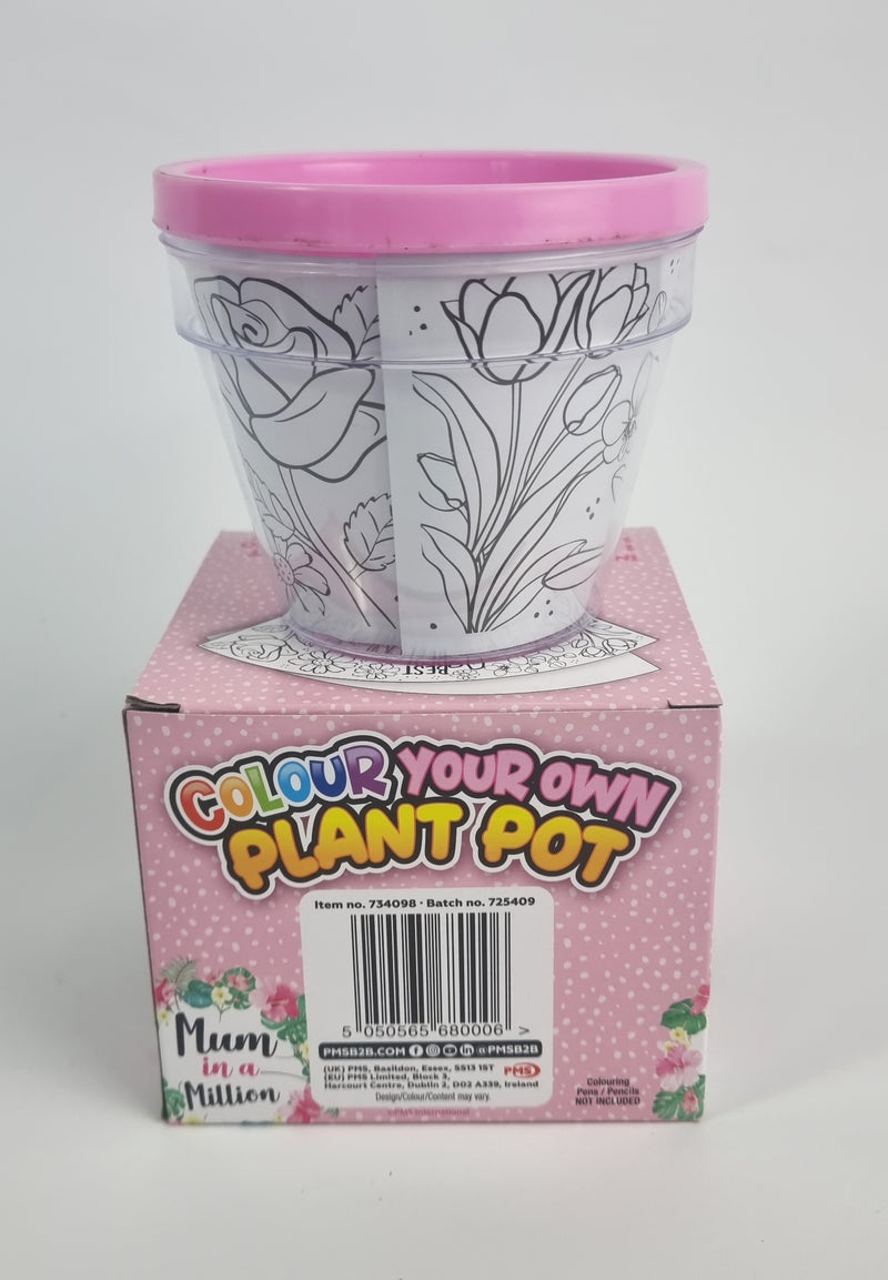 Colour Your Own Plant Pot - Best Mum Ever