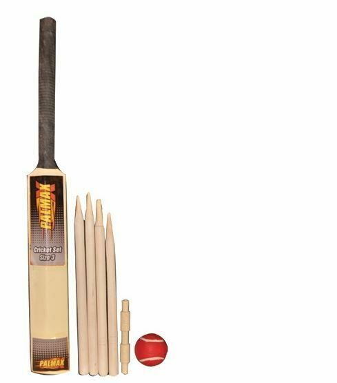 Complete Cricket Set Ball Wicket Bat and Stumps Size 3 Outdoor Family Fun